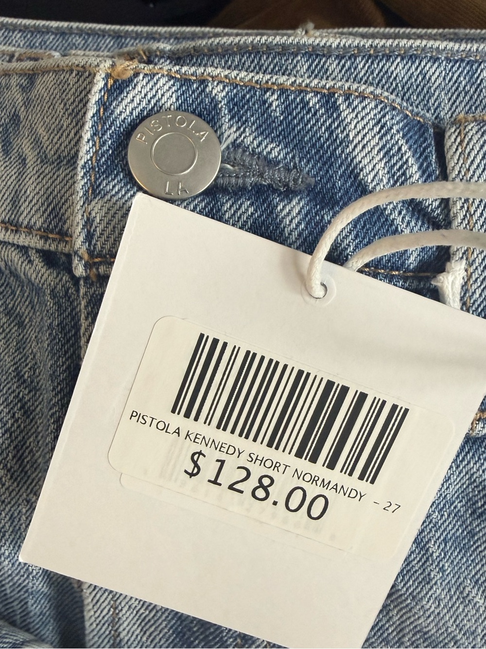 NWT Pistola Kennedy relaxed mid rise cut off denim shorts size 27 - Picture 6 of 6